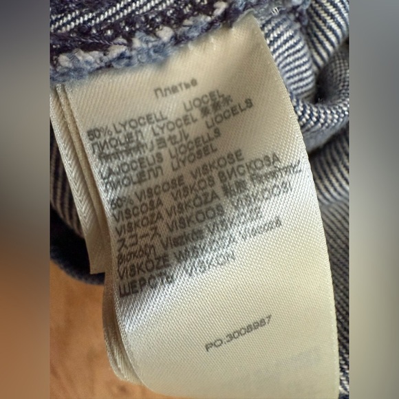 NEW WITH TAGS 7 For All Mankind Denim Shirtdress Lyocell Size Large - Picture 15 of 16